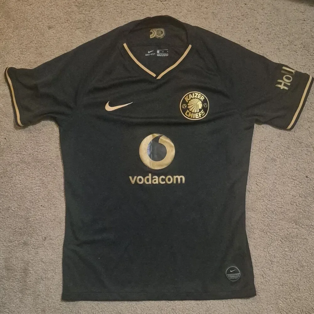 Kaizer Chiefs Jersey Mens Medium Black Gold South Africa 2019/2020 Third Kit - Picture 1 of 9